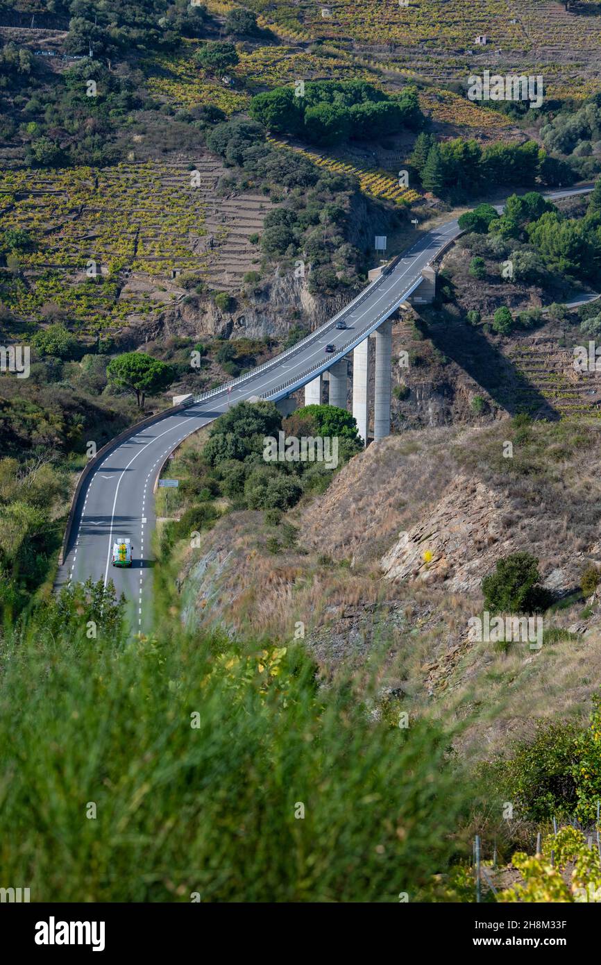 Europäische Brücke, Autobahn, Verbindung, Frankreich, Europa Stockfoto