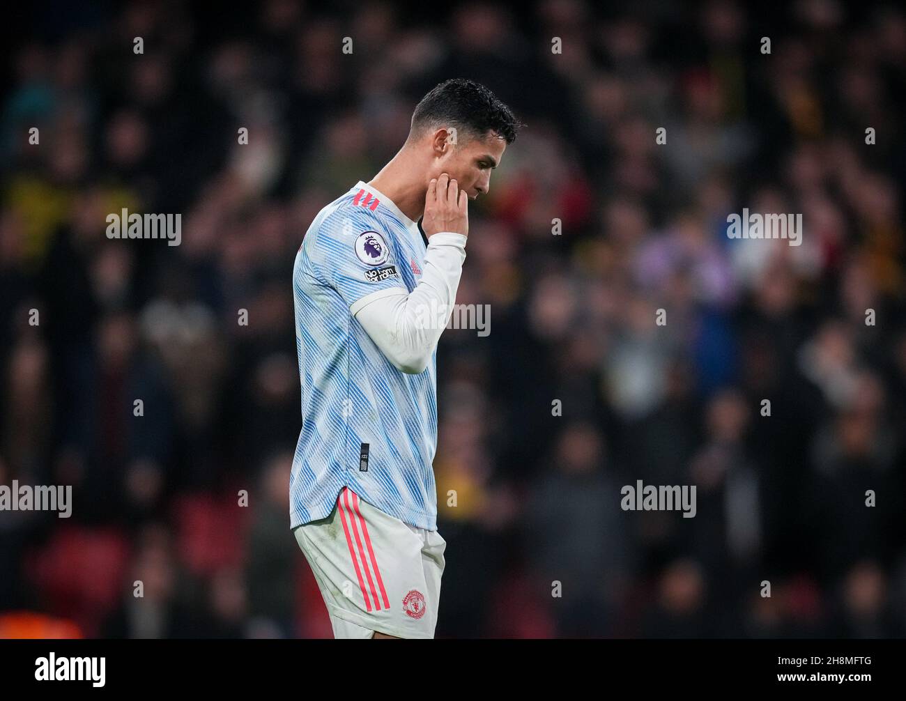 Watford, Großbritannien. 20th. November 2021. Cristiano Ronaldo von man Utd während des Premier League-Spiels zwischen Watford und Manchester United in der Vicarage Road, Watford, England am 20. November 2021. Foto von Andy Rowland. Quelle: Prime Media Images/Alamy Live News Stockfoto