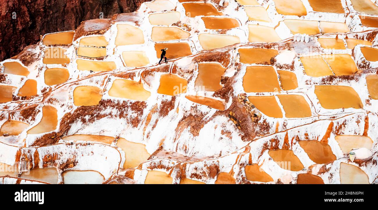 Salinas de Maras Stockfoto