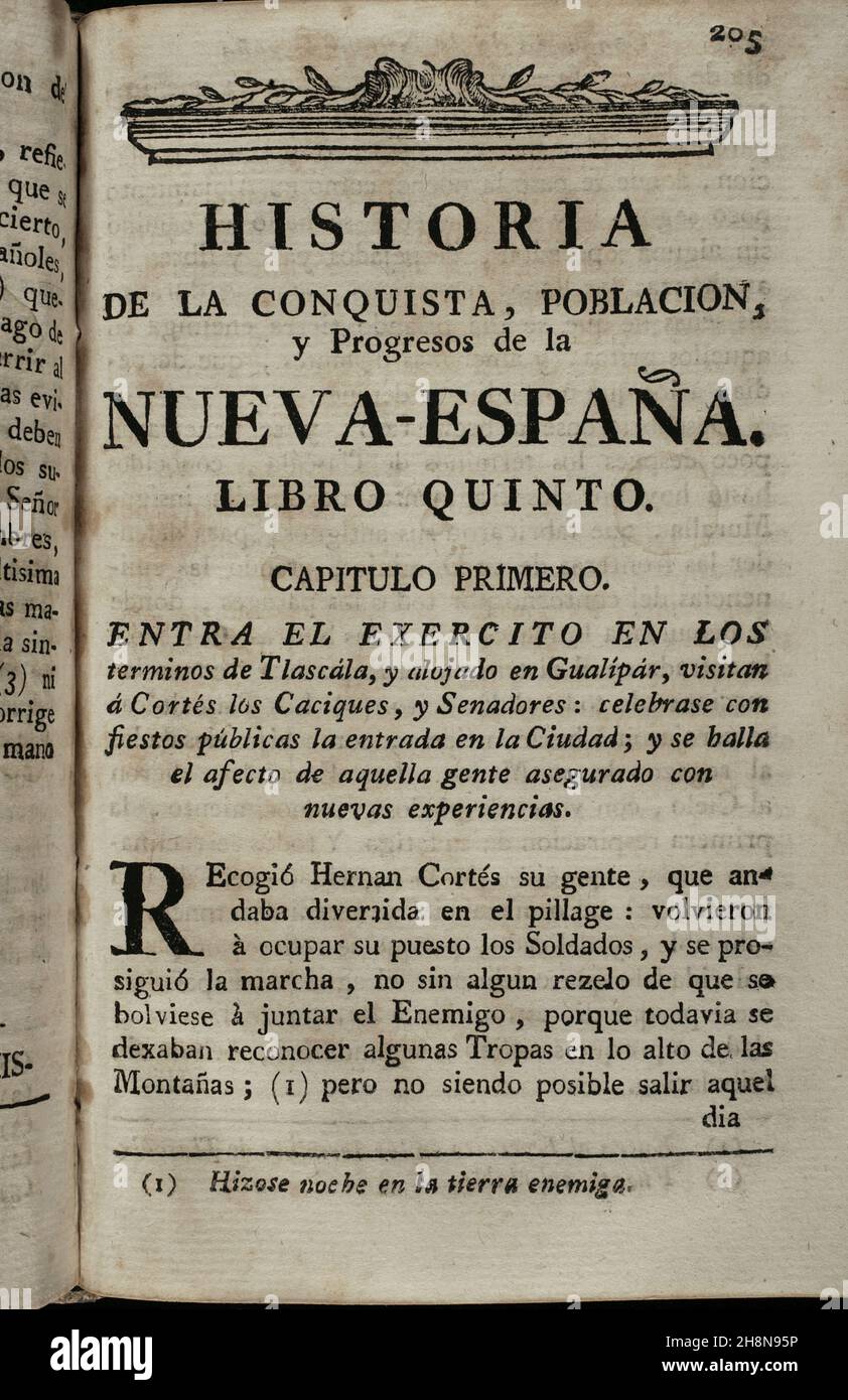 Historia de la conquista de mexico Fotos und Bildmaterial in hoher