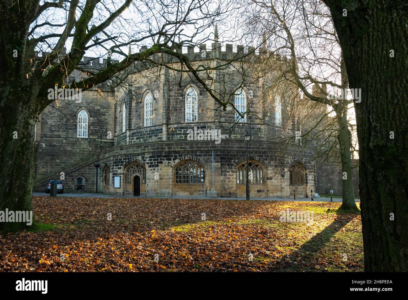 Lancaster Crown Court, Teil von Shire Hall, Lancaster Castle, Lancashire, England, Großbritannien Stockfoto