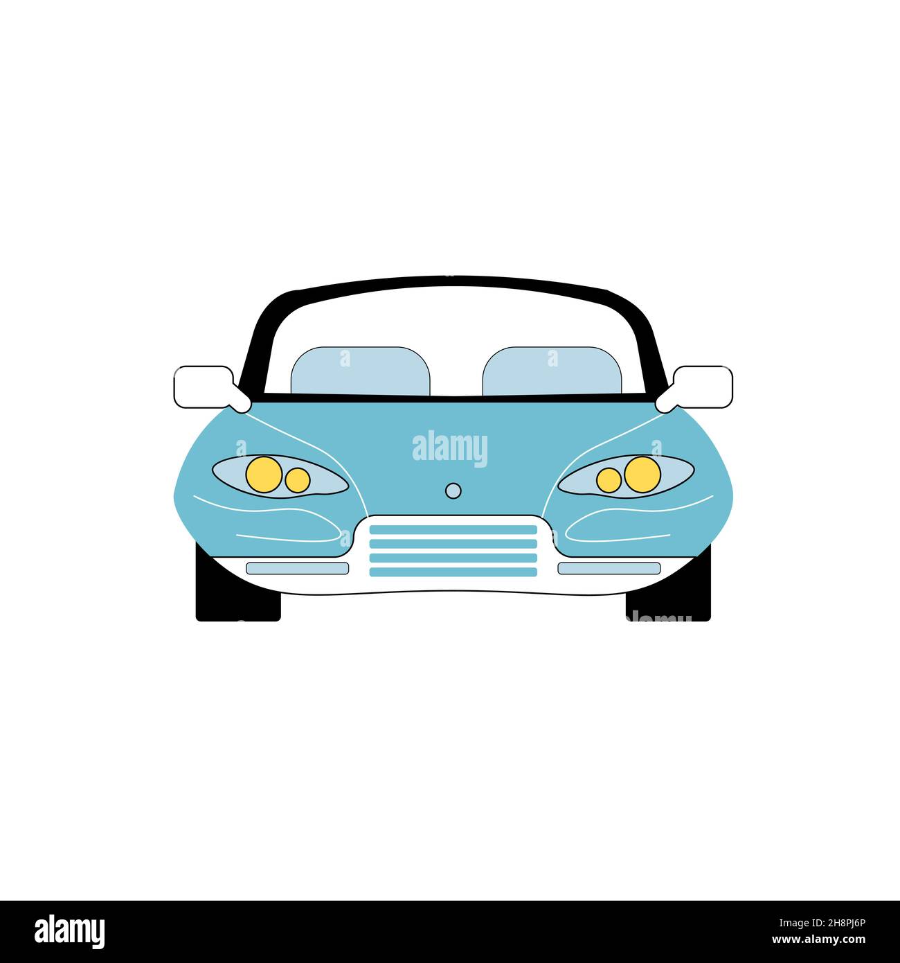 Flaches Cartoon Auto, Transport und Autoindustrie Vektor Illustration Konzept Stock Vektor