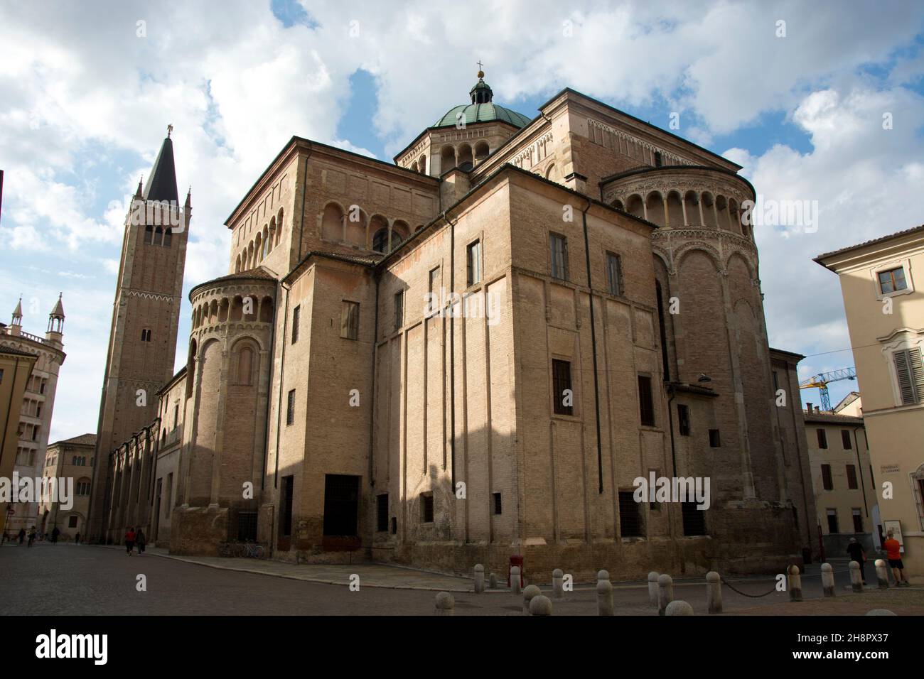 Der Domplatz, eine der Hauptraktionen von Parma Stockfoto