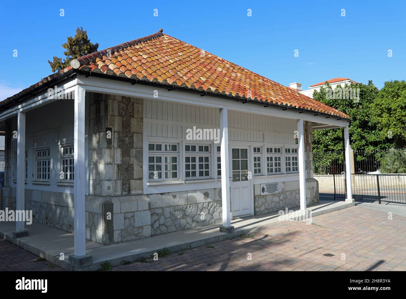 Historische Paymaster Hut in Gibraltar Stockfoto