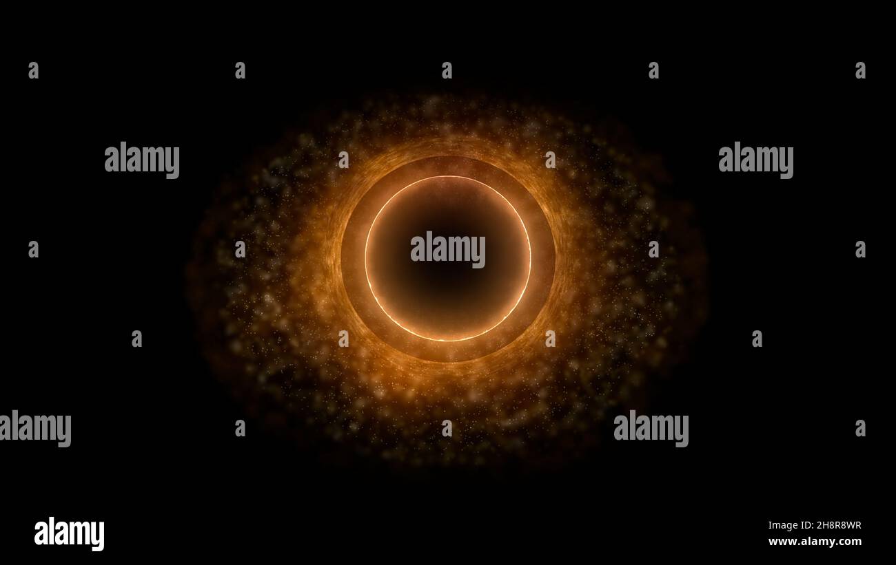 Schwarzes Loch Singularität Ereignis Horizont Raum Wurmloch Raum stellar interstellar, blackhole, Kosmos, Stockfoto