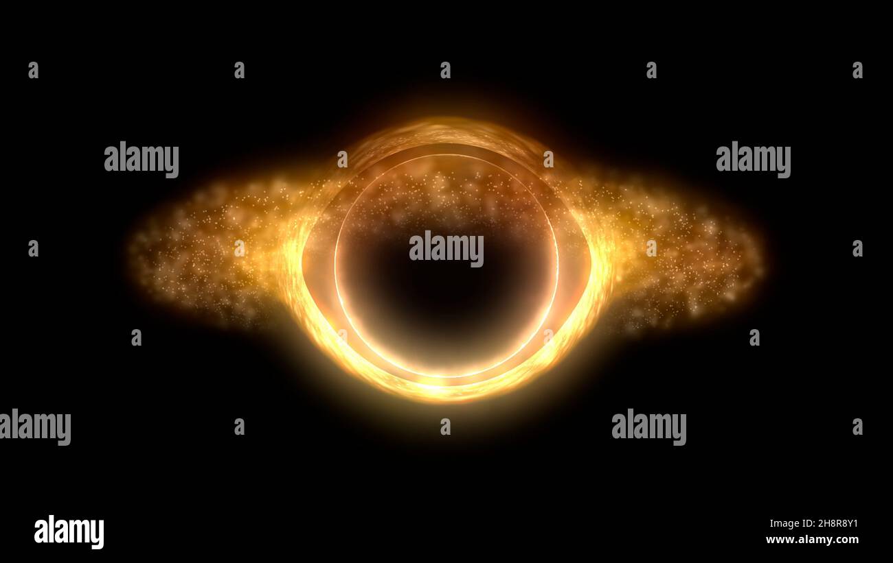 Schwarzes Loch Singularität Ereignis Horizont Raum Wurmloch Raum stellar interstellar, blackhole, Kosmos, Stockfoto