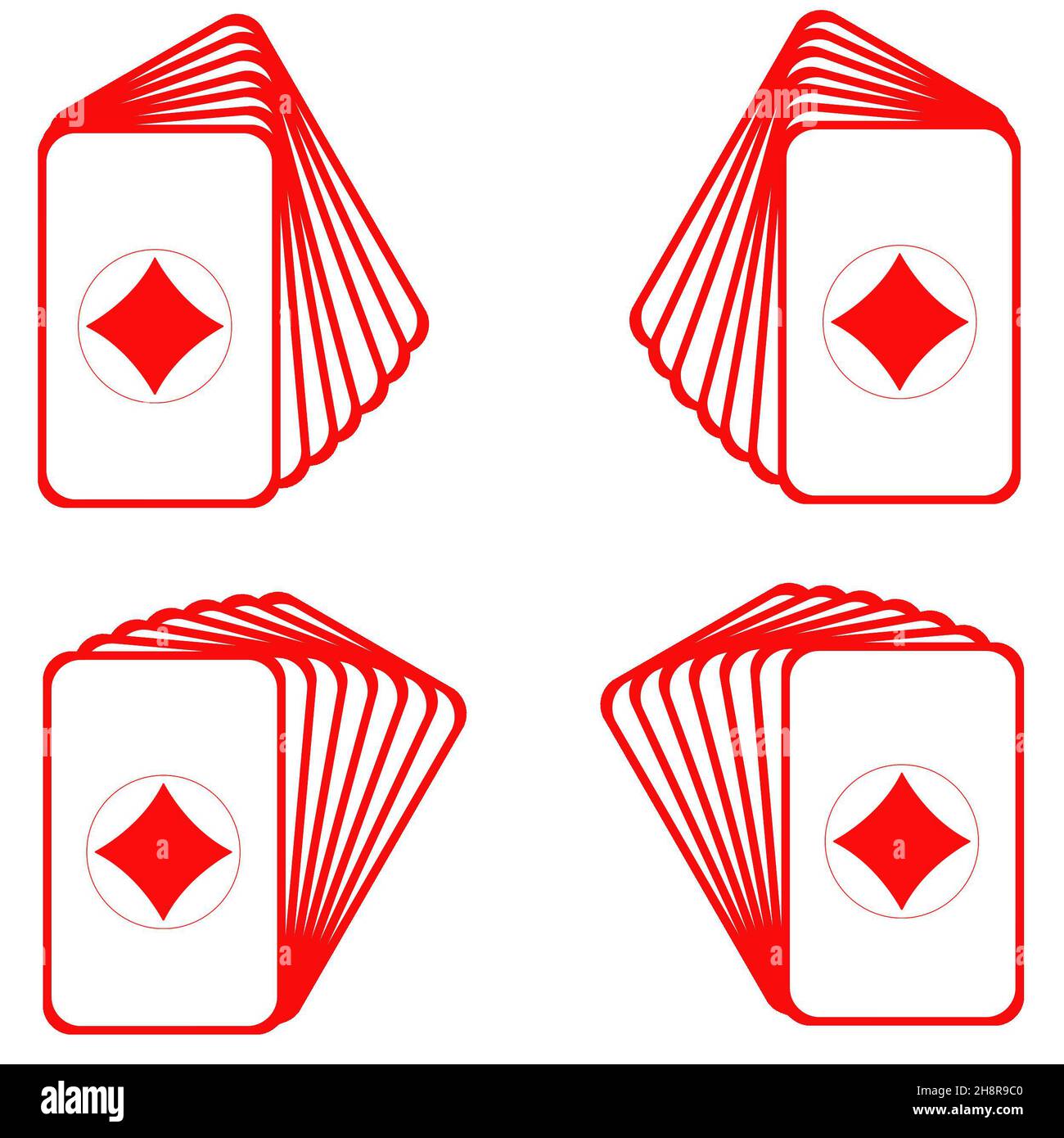 Visitenkartensymbol. Spielkarten. Minimalismus-Konzept. Stockfoto