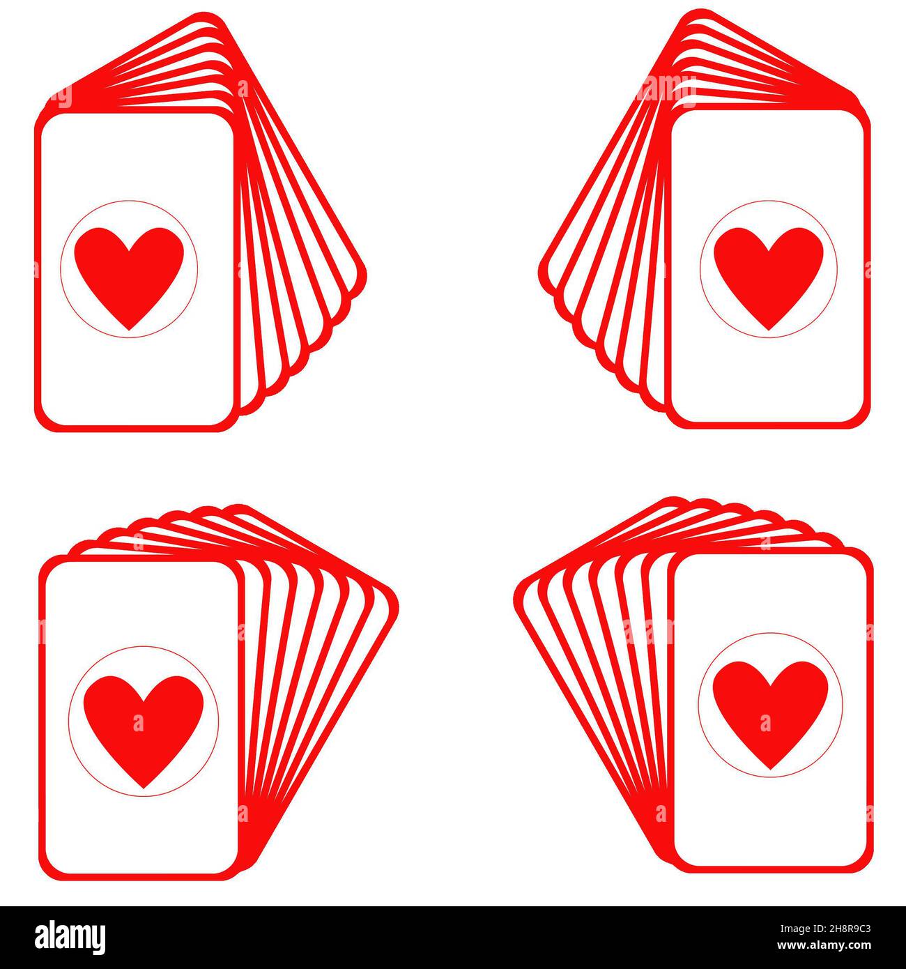 Visitenkartensymbol. Spielkarten. Minimalismus-Konzept. Stockfoto