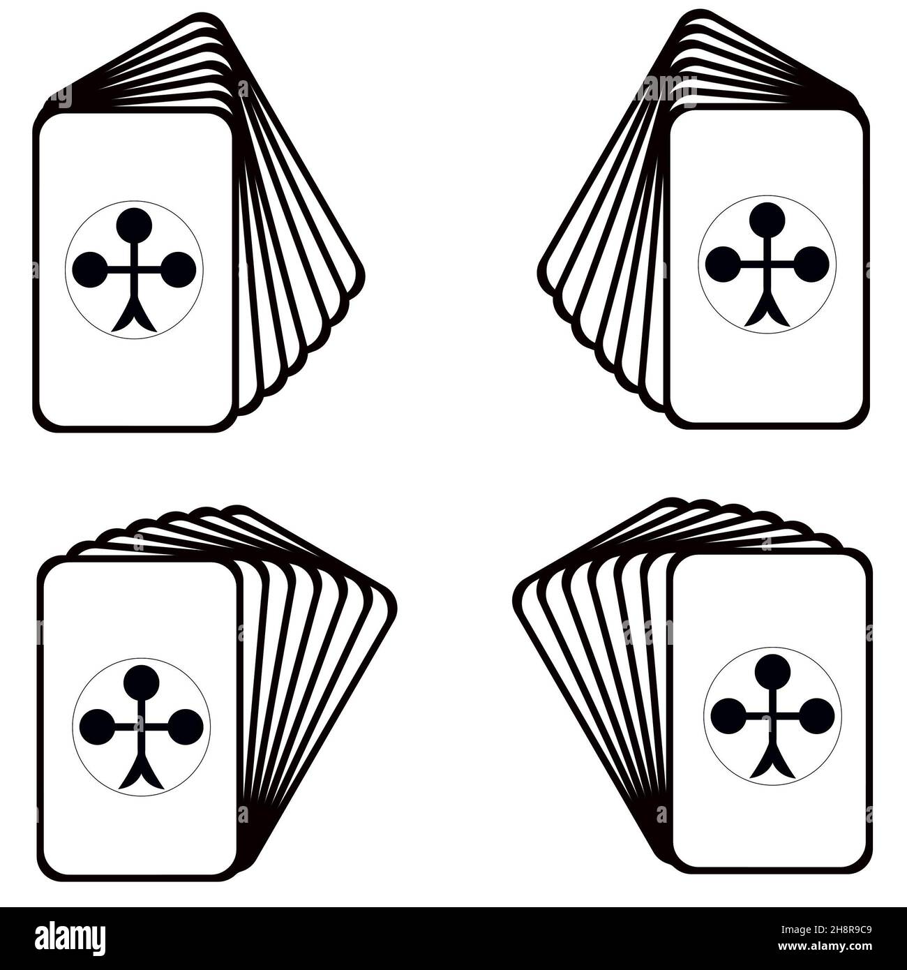 Visitenkartensymbol. Spielkarten. Minimalismus-Konzept. Stockfoto