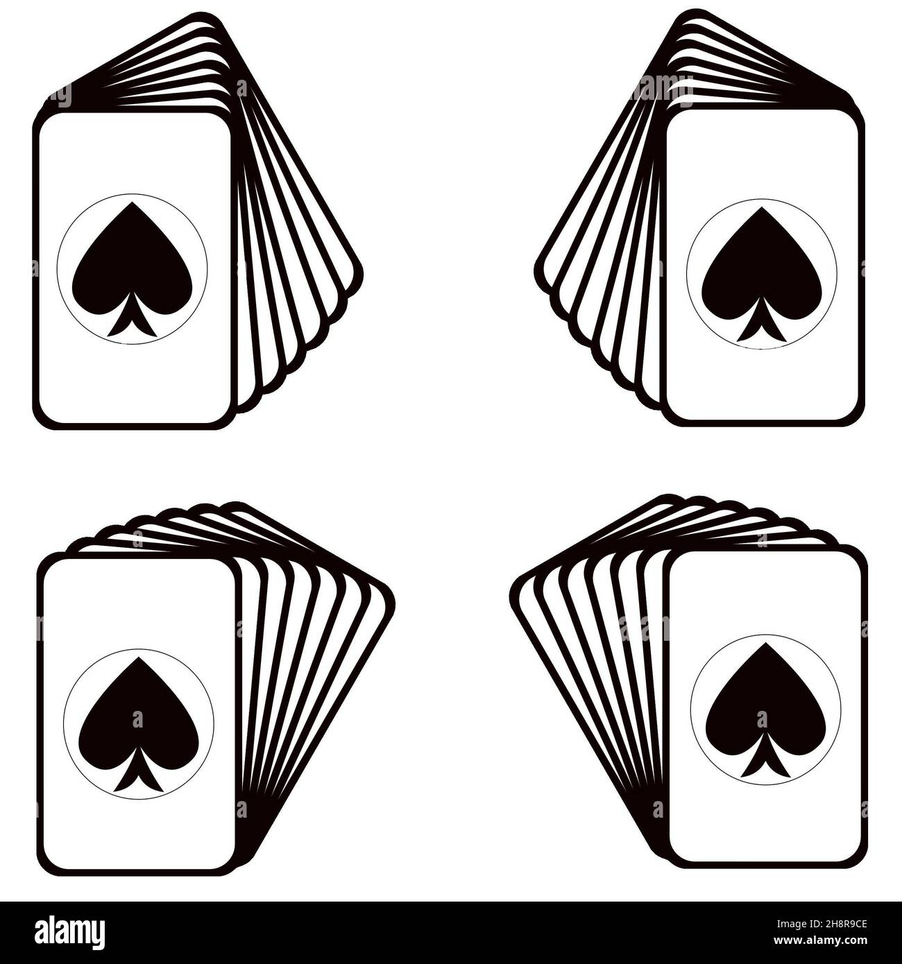 Visitenkartensymbol. Spielkarten. Minimalismus-Konzept. Stockfoto