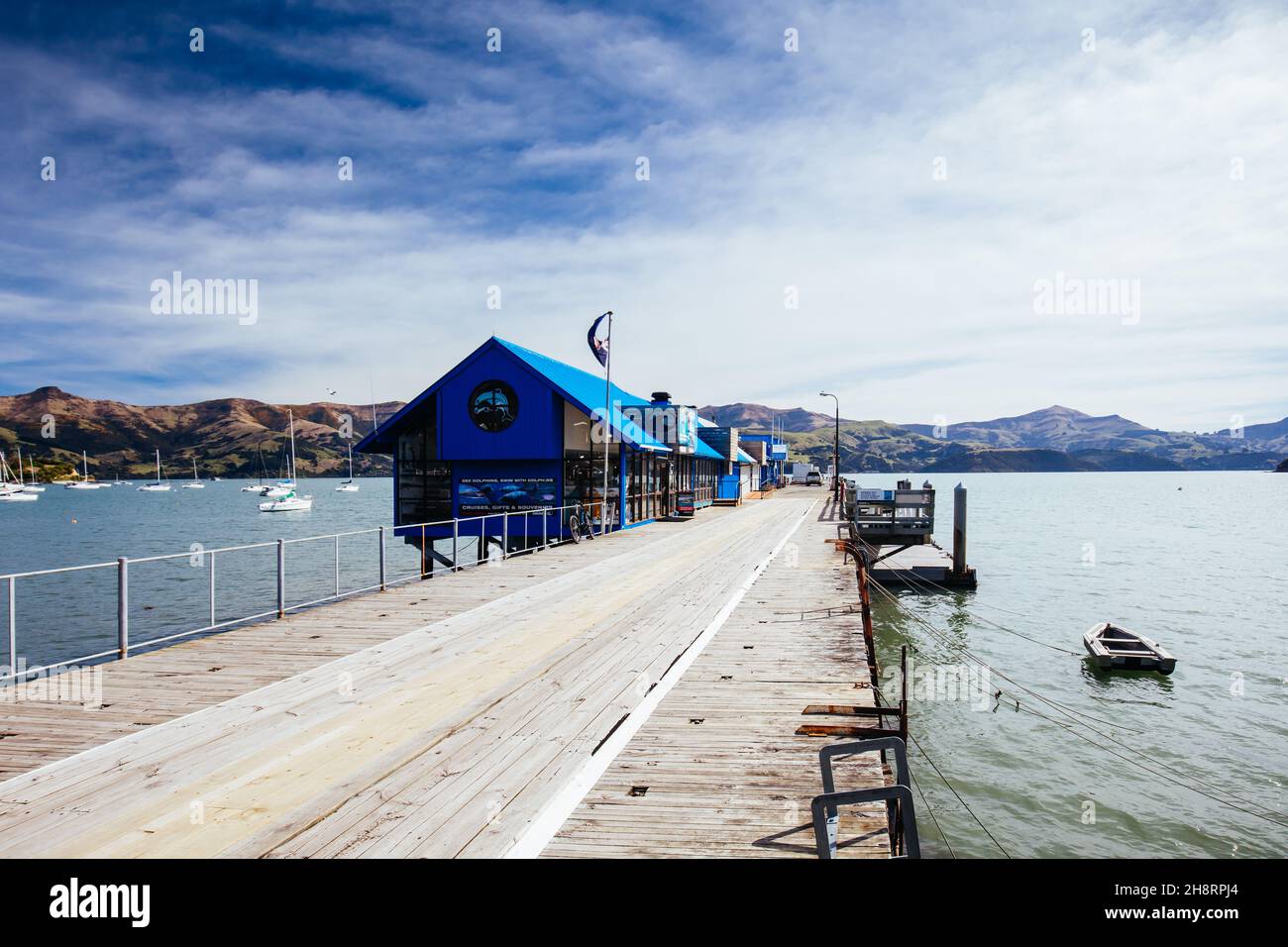 Akaroa Architektur in Neuseeland Stockfoto