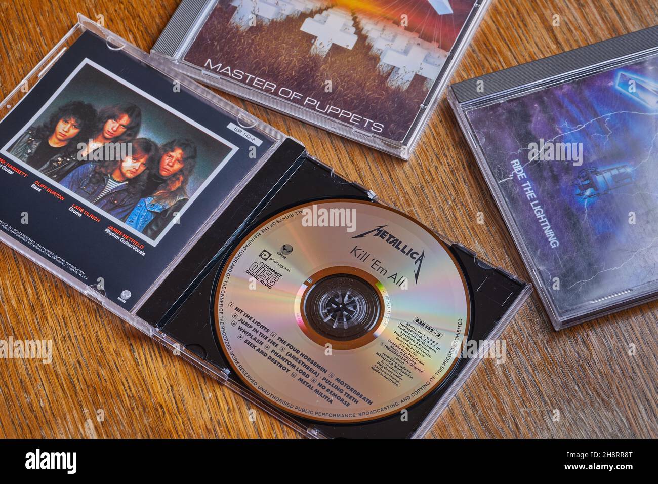 Metallica Ride The Lightning und andere CDs Stockfoto