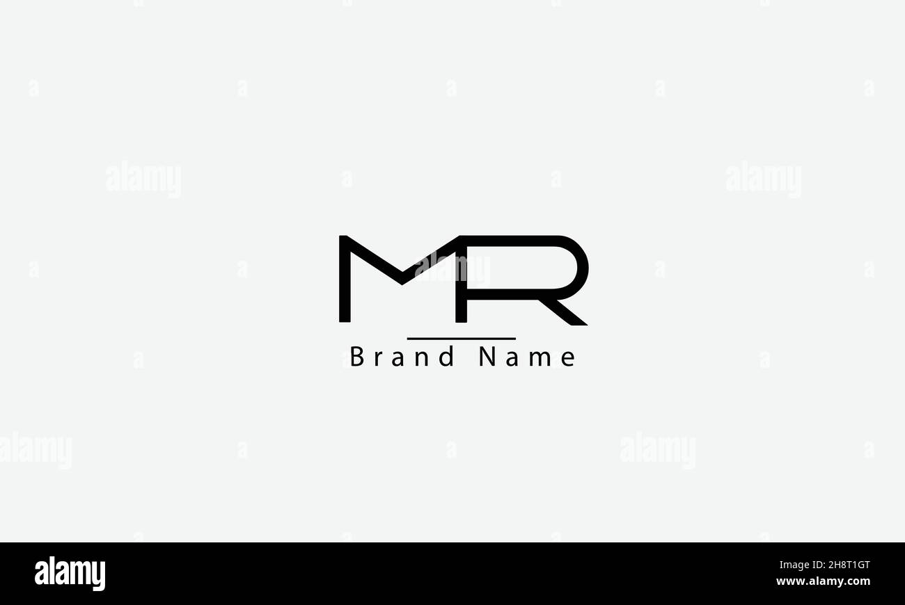 MR RM M R abstraktes Vektor-Logo-Design Stock Vektor
