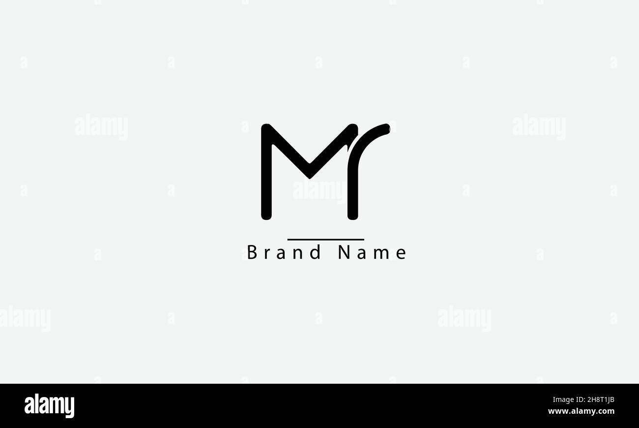 MR RM M R abstraktes Vektor-Logo-Design Stock Vektor
