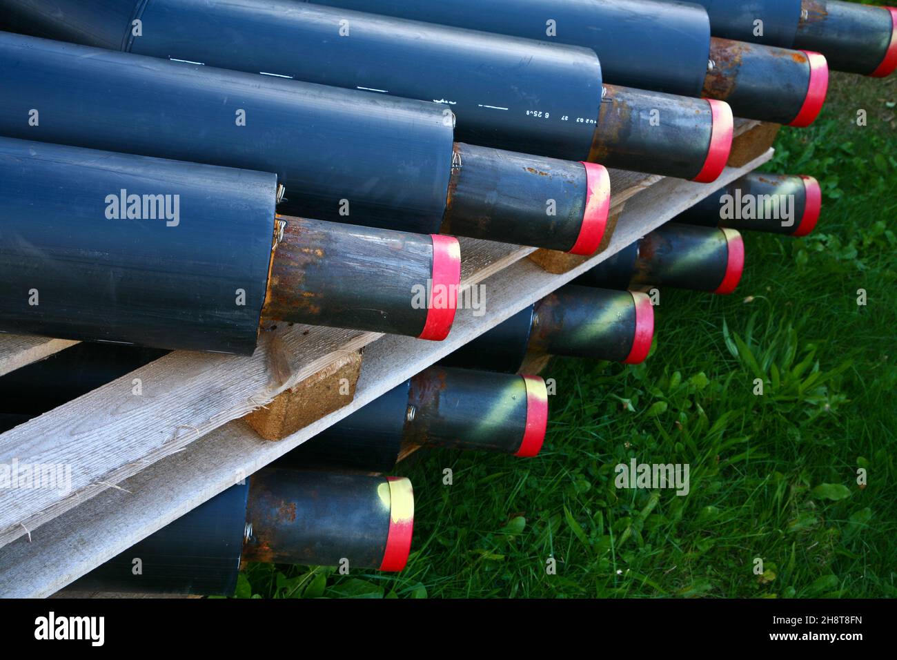 Einrichtung von Fernwärme in Kajeroed in Birkeroed nördlich von Kopenhagen im Jahr 2009 Stockfoto
