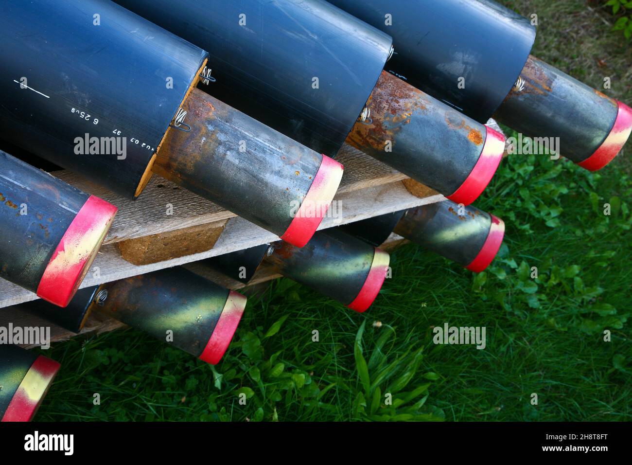 Einrichtung von Fernwärme in Kajeroed in Birkeroed nördlich von Kopenhagen im Jahr 2009 Stockfoto