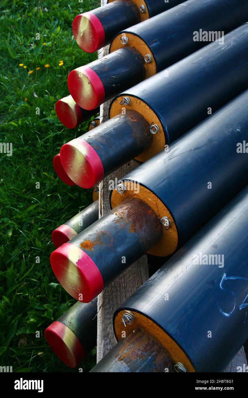 Einrichtung von Fernwärme in Kajeroed in Birkeroed nördlich von Kopenhagen im Jahr 2009 Stockfoto