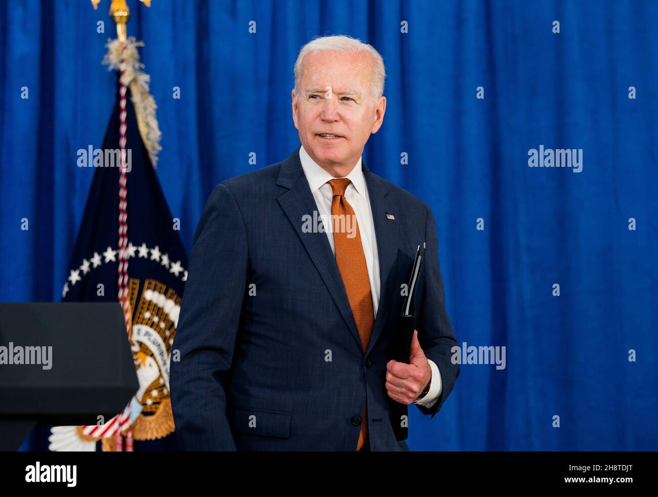REHOBOTH, DELAWARE, USA - 04. Juni 2021 - US-Präsident Joe Biden hält am Freitag, den 4. Juni 2021, am Rehoboth Beach eine Stellungnahme zum Jobbericht für Mai ab Stockfoto