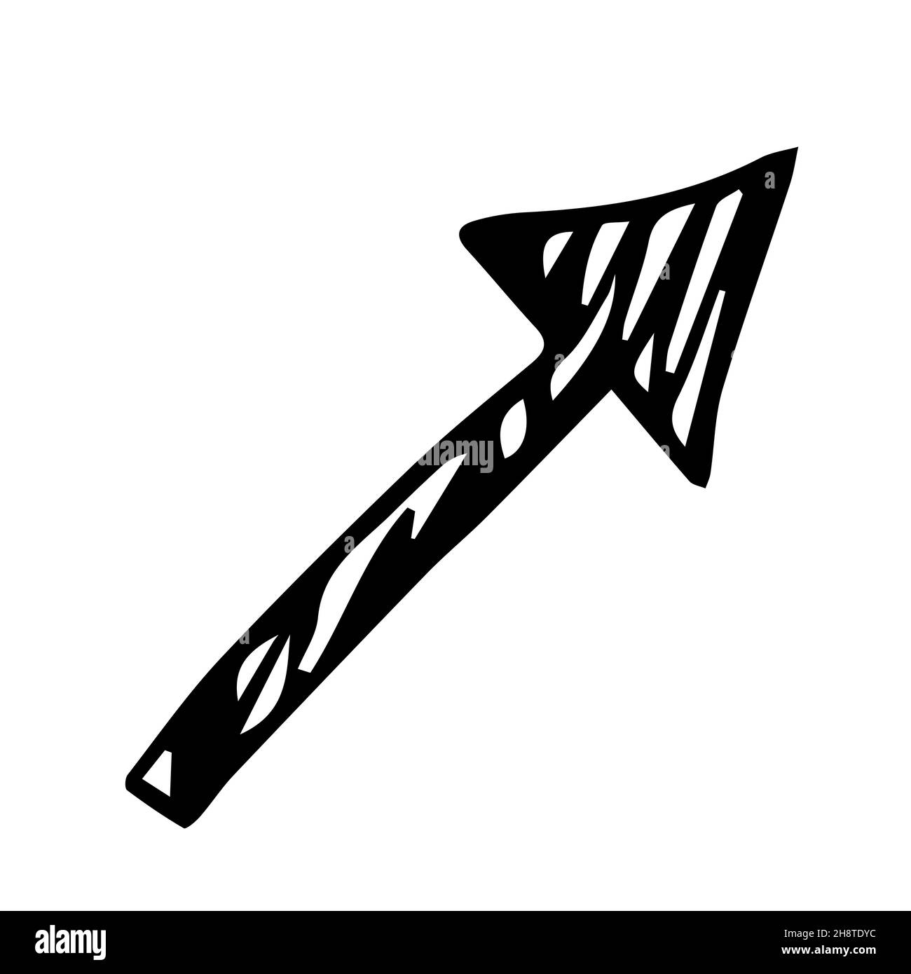 Freihand-Pfeil auf weißem Hintergrund. Einfache flache Vektordarstellung kritzelt Stock Vektor
