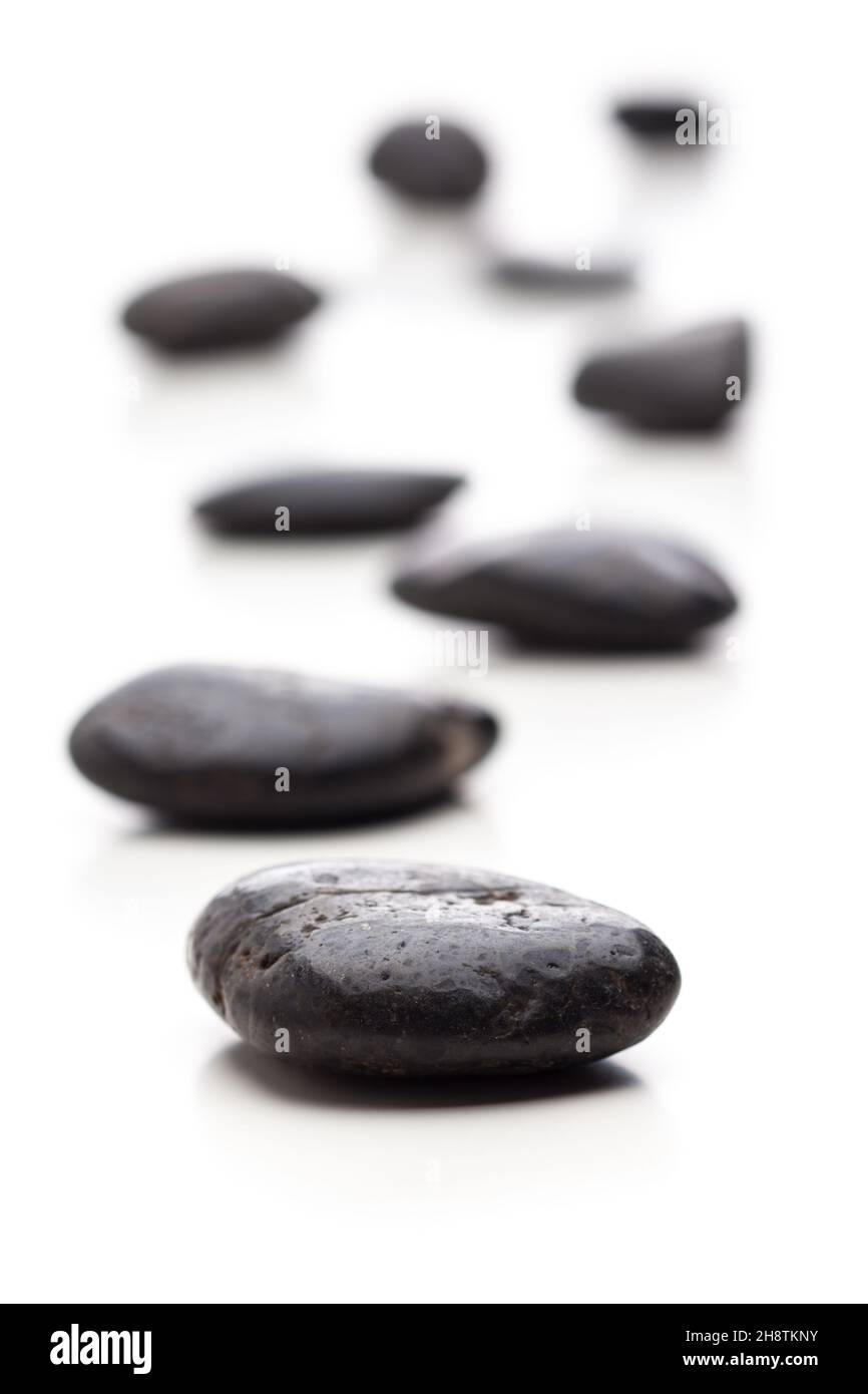 Eine seltsame Art von schwarzen Steinen Stockfoto