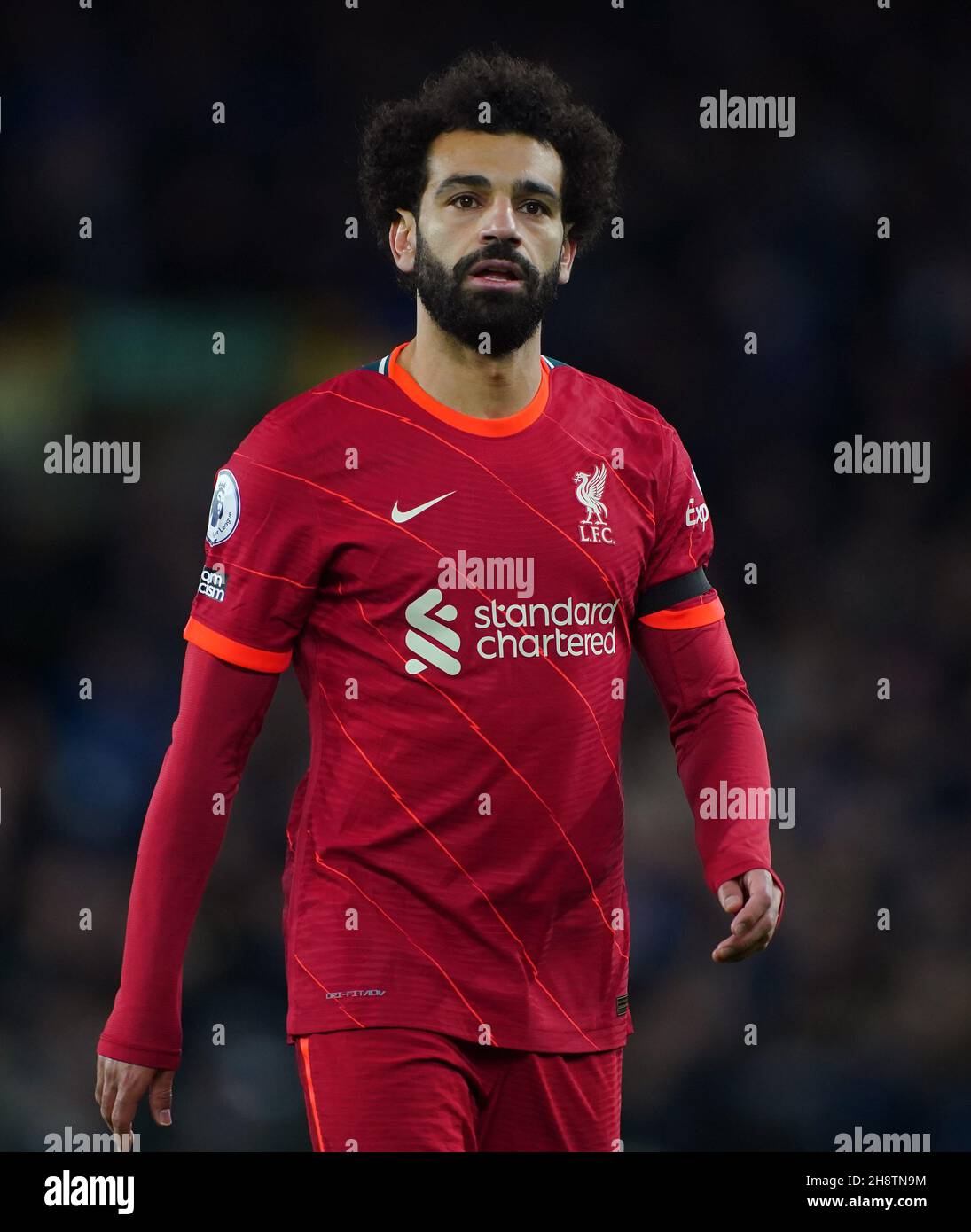 Mohamed Salah von Liverpool während des Premier League-Spiels zwischen Everton und Liverpool im Goodison Park, Liverpool. Bilddatum: Mittwoch, 1. Dezember 2021. Stockfoto