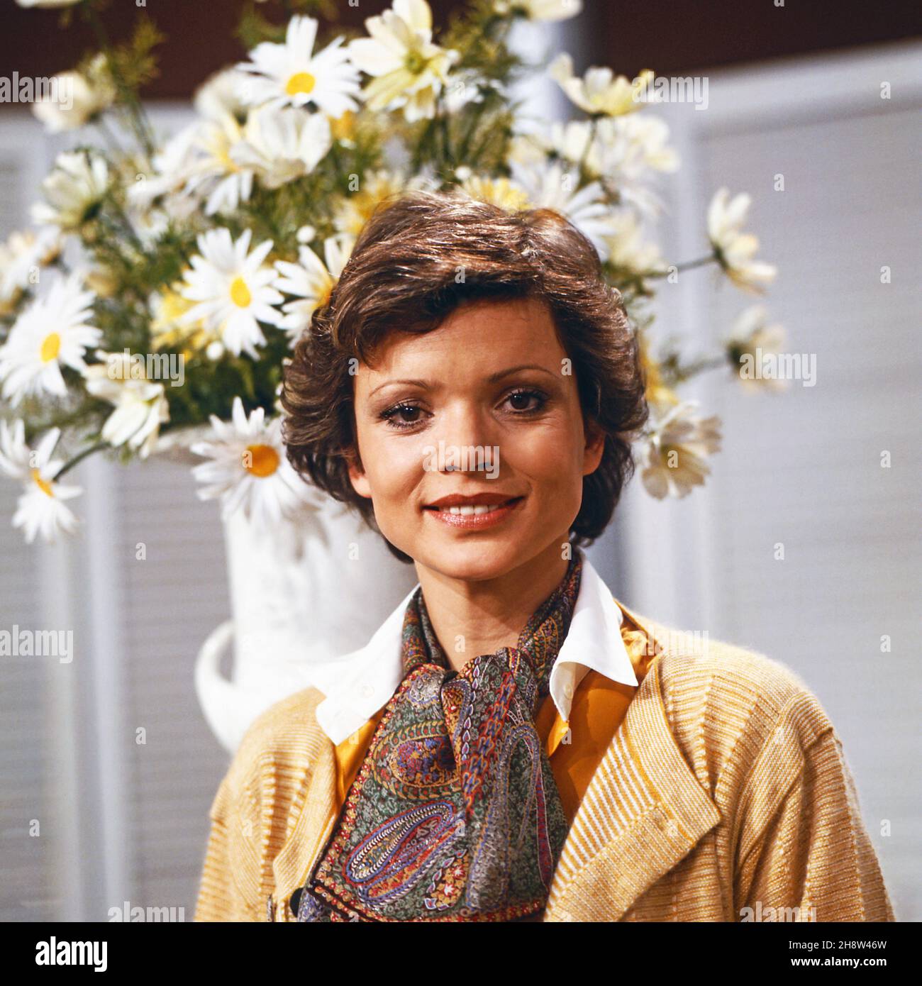 Uschi Glas, deutsche Schauspielerin, Deutschland späte 1970er Jahre. Die deutsche Schauspielerin Uschi Glas, Deutschland, Ende 1970s. Stockfoto