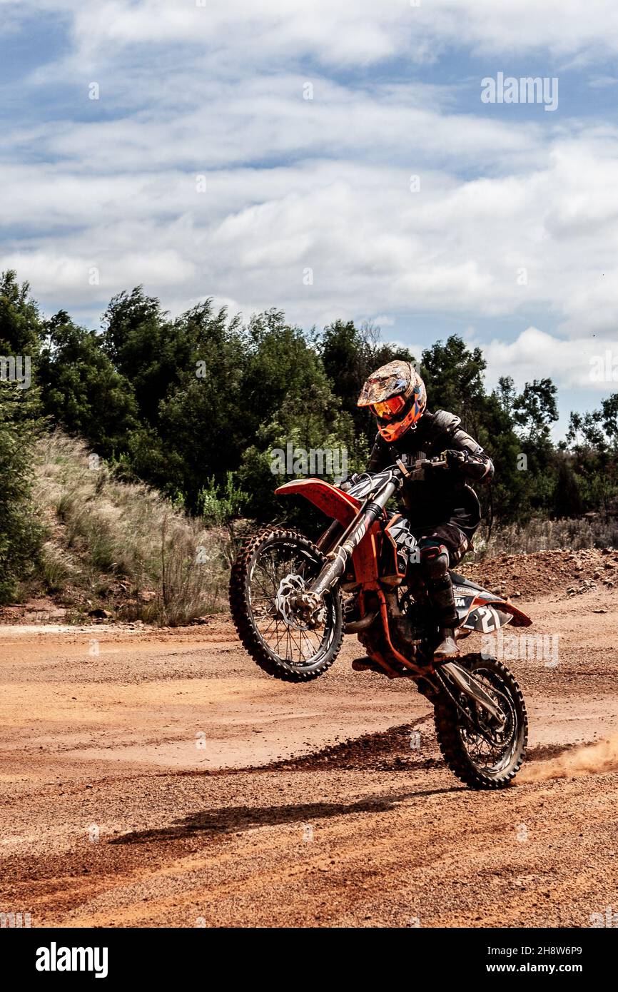 Dirt Bike Abenteuer Stockfoto