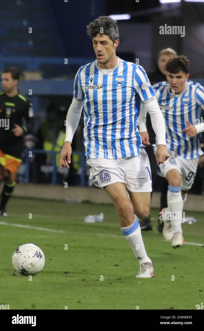 Federico Melchiorri (Spal) während der italienischen Fußball-Liga BKT 2021/2022 Spal vs. Usa Lecce im Paolo Mazza Stadion, Ferrara, Italien, 30. November 2021 - Foto: Stringer Stockfoto