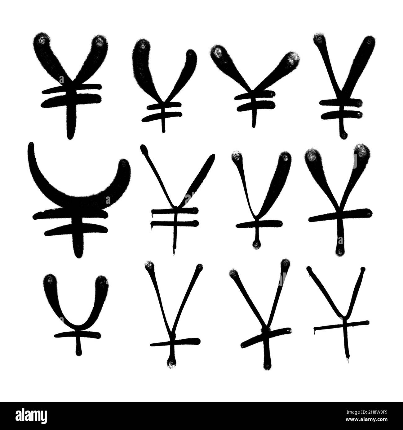 Nationale Währung Symbol Yen Yuan . Stock Vektor