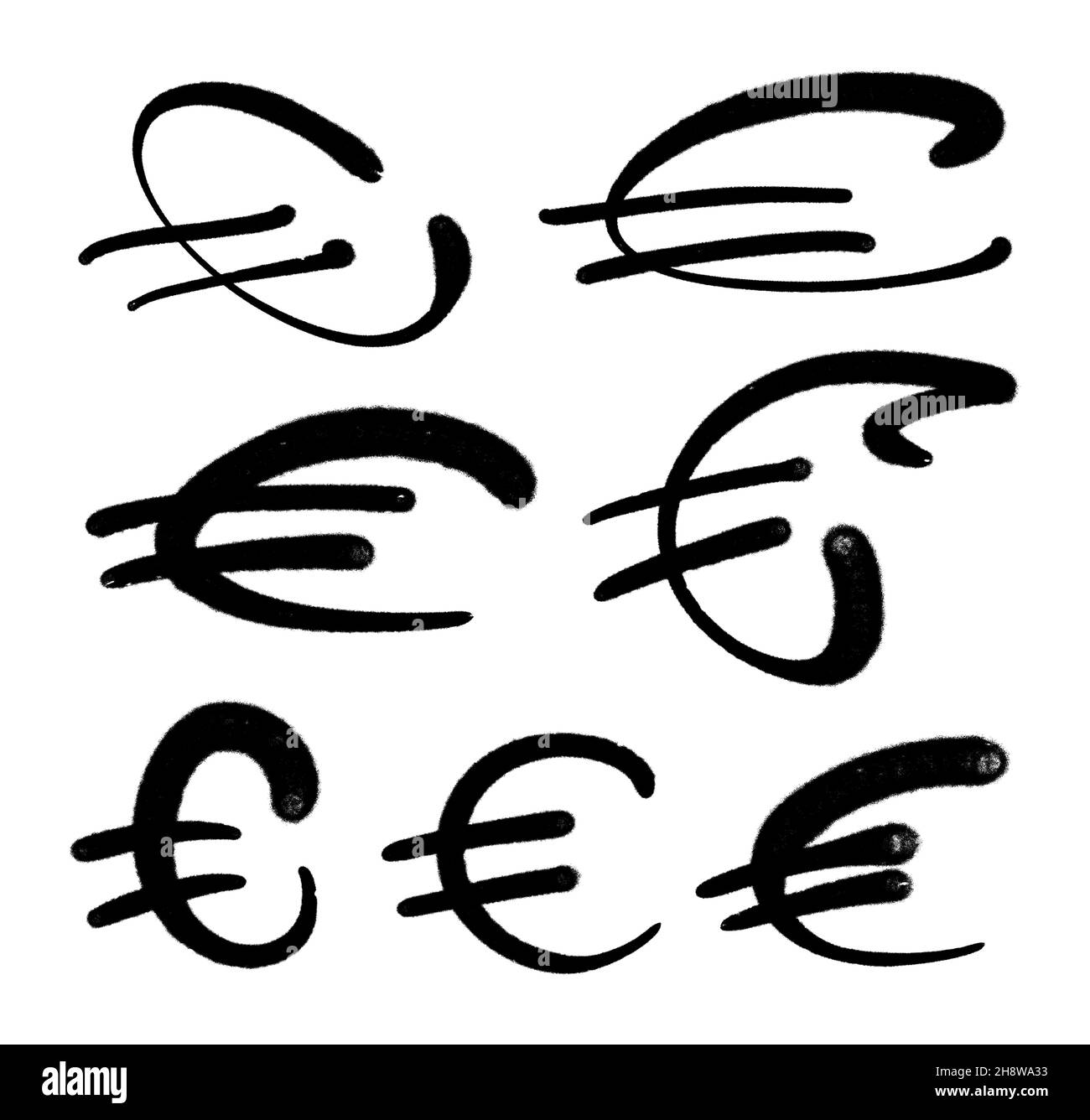 Nationale Währung Symbol Euro international Stock Vektor