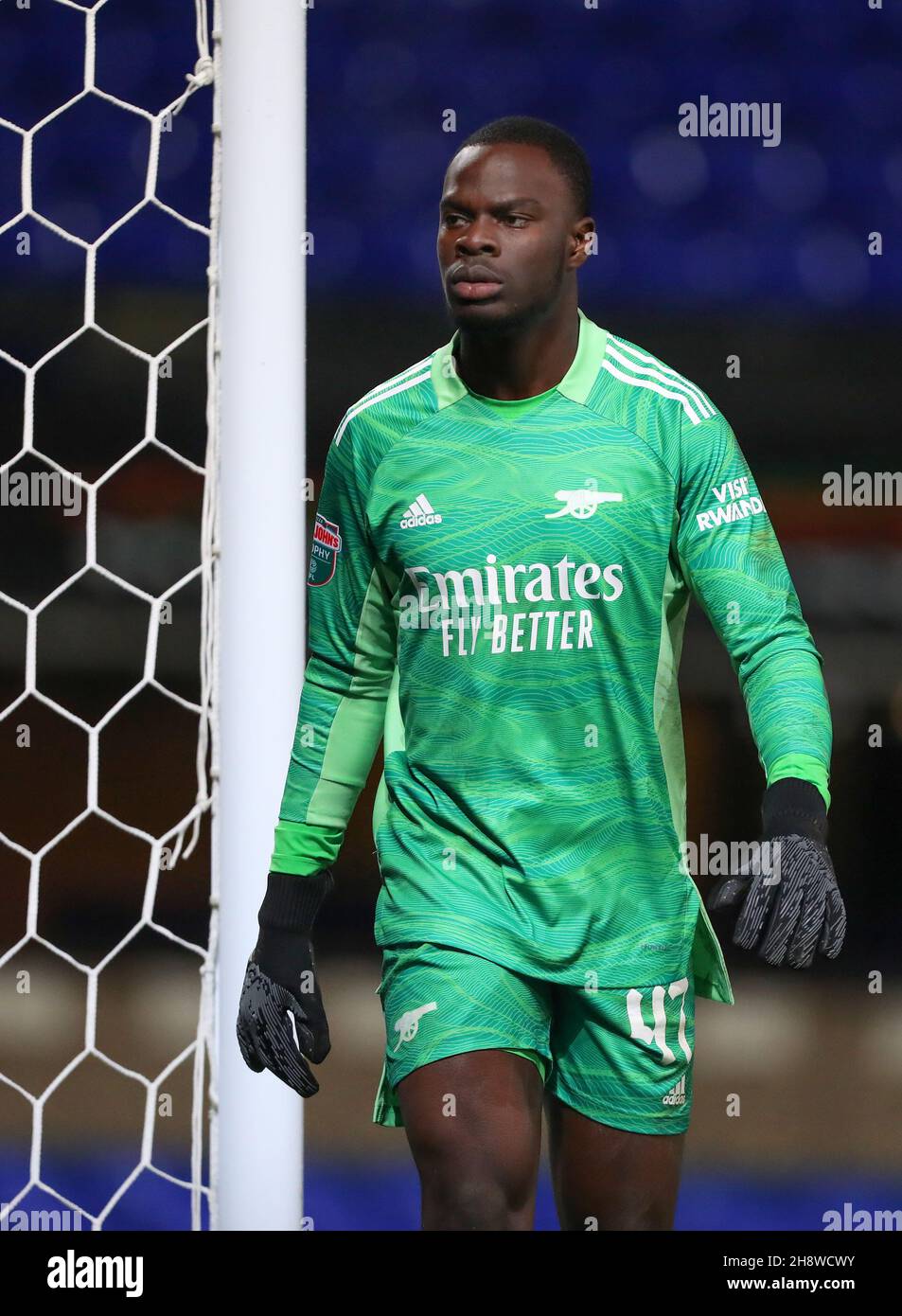 Ovie Ejeheri von Arsenal U21 - Ipswich Town / Arsenal U21, Papa Johns EFL Trophy, Portman Road, Ipswich, Großbritannien - 1st. Dezember 2021 nur zur redaktionellen Verwendung – es gelten die Einschränkungen für DataCo Stockfoto