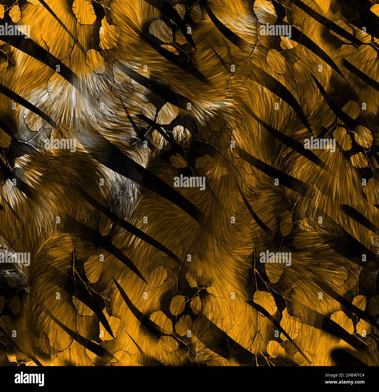 Nahtloses abstraktes Musterdesign mit abstrakter Tierhaut-Effekt.Digitales Design mit lebendigen Farben.geeignet für Kleid, Textil, Heimtextilien gemacht Stockfoto