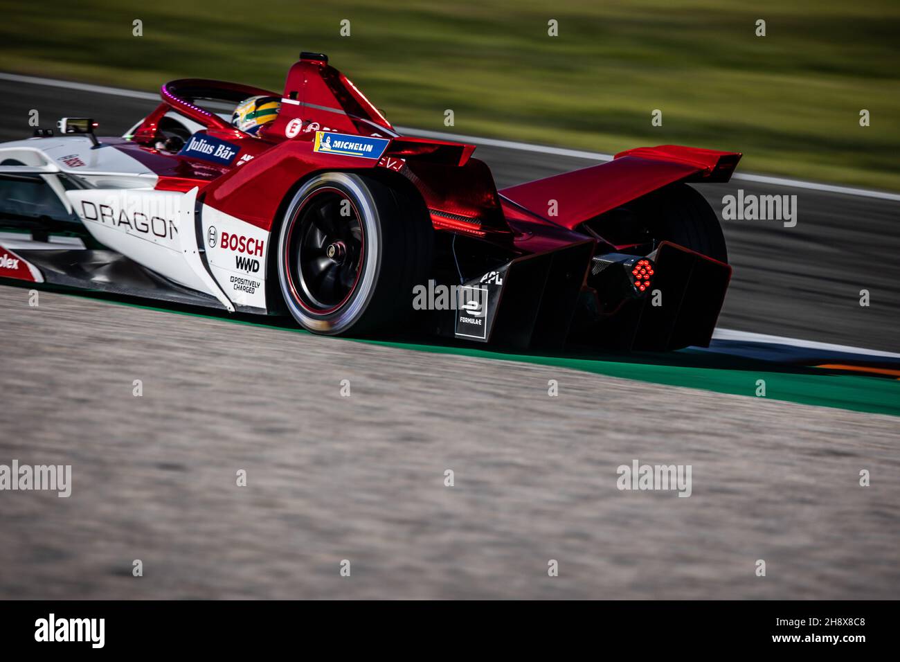 Valencia, Spanien - 02/12/2021, 07 Sette Camara Sergio (BRA), Dragon / Penske Autosport, Penske EV-5, Action während des Vorsaison-Tests der FIA Formel-E-Weltmeisterschaft 2021-22, auf dem Circuit Ricardo Tormo vom 28. November bis 2. Dezember 2021 in Valencia, Spanien - Foto: Germain Hazard/DPPI/LiveMedia Stockfoto