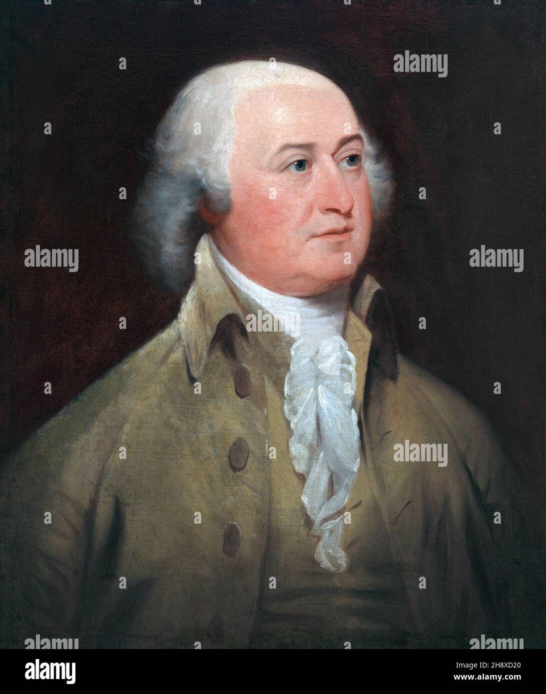John Adams (1735-1826), 1st Vizepräsident und 2nd Präsident der Vereinigten Staaten, amerikanischer Gründungsvater, Öl auf Leinwand Gemälde von John Trumbull aus einem Original-Gemälde von Gilbert Stuart, 1793 Stockfoto