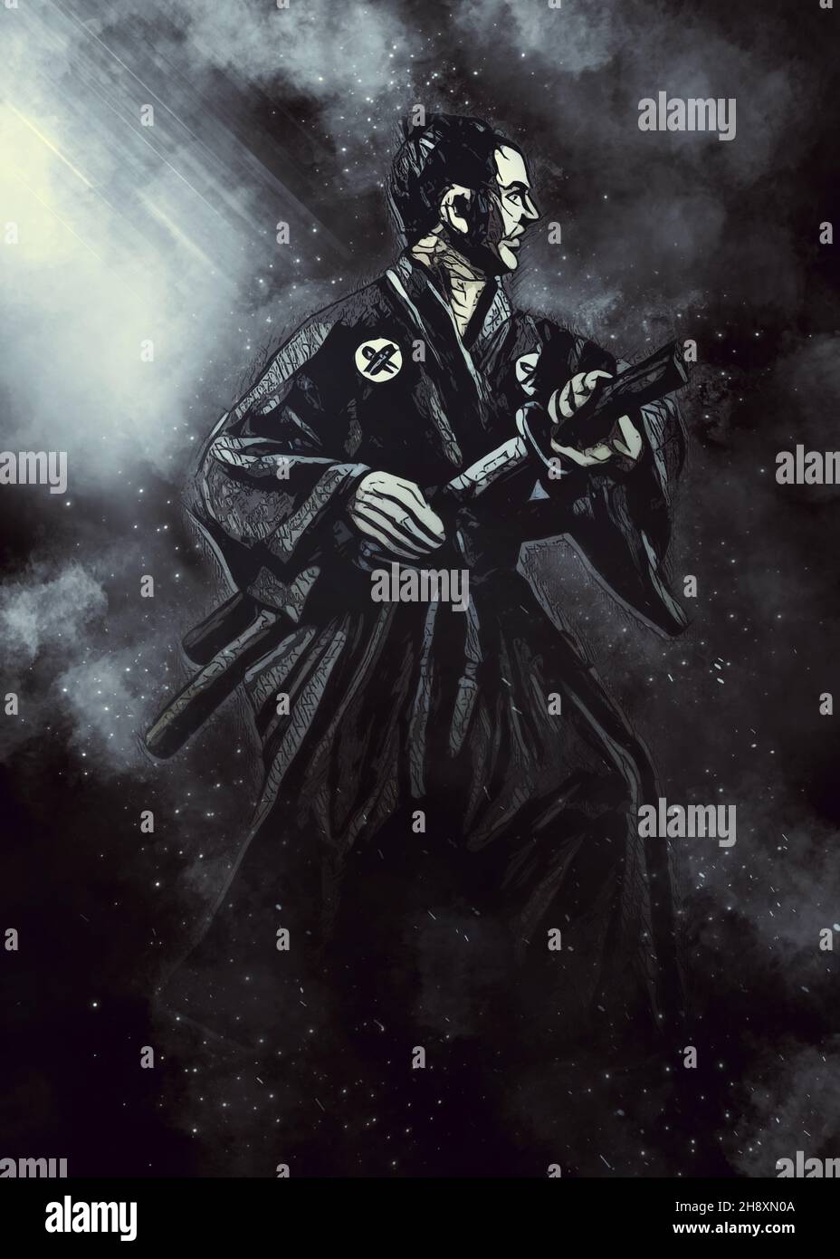 Der Samurai-Krieger Stockfoto