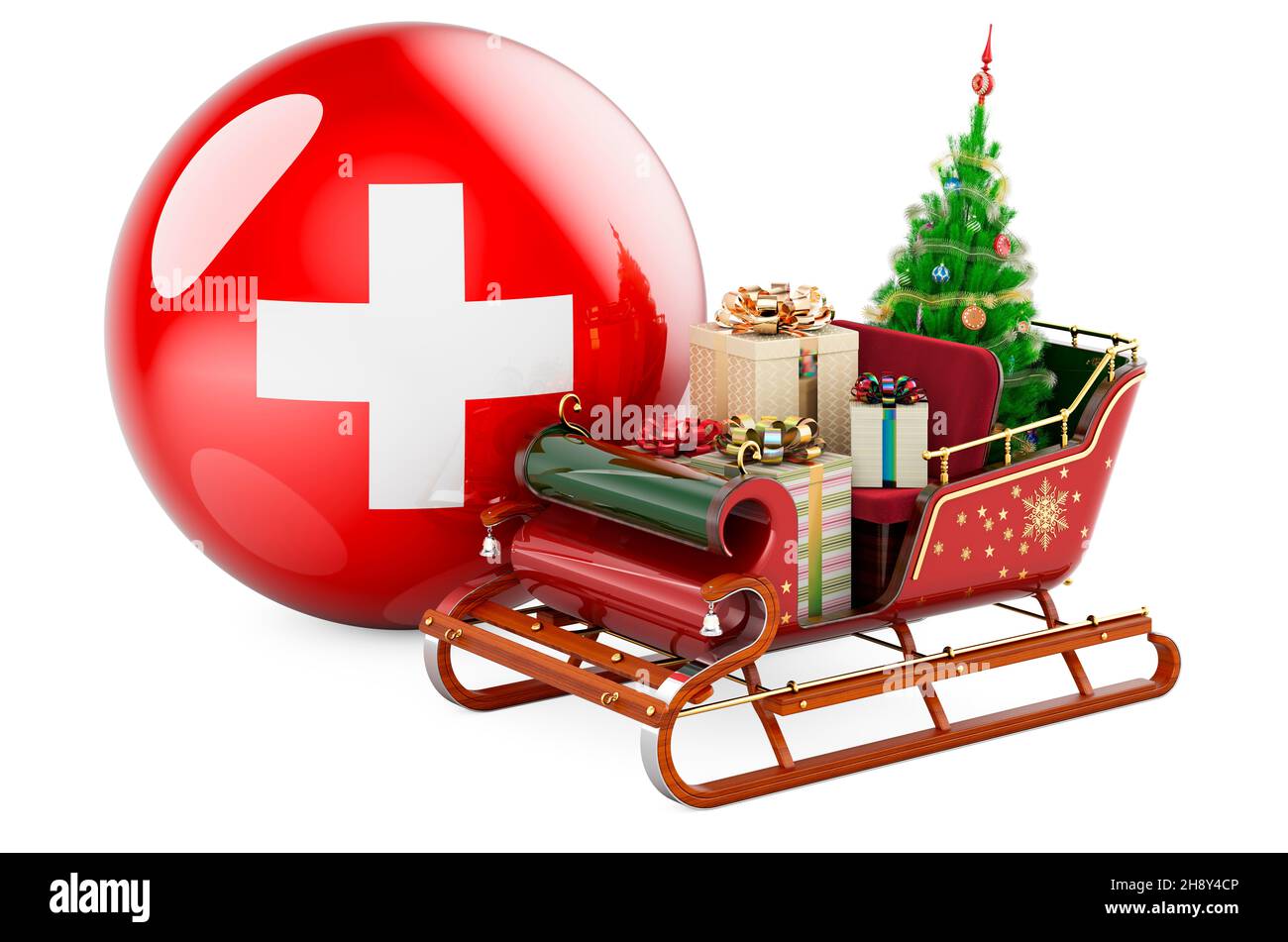 Traditional Christmas Tree Switzerland Ausgeschnittene Stockfotos und  -bilder - Alamy
