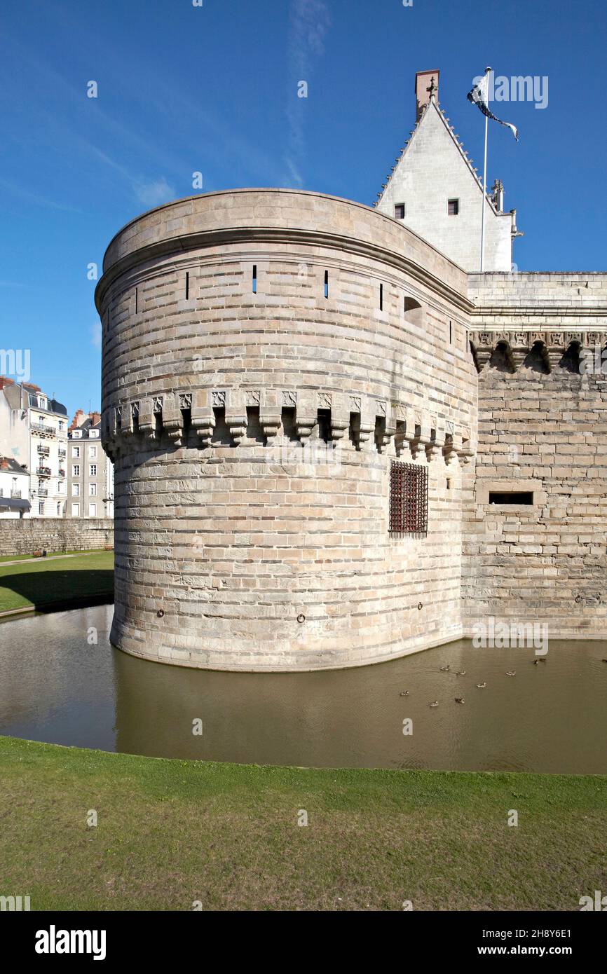 Schloss der Herzöge der Bretagne. Nantes, Loire. Frankreich Stockfoto