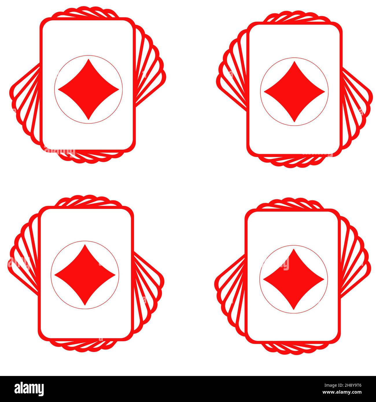 Visitenkartensymbol. Spielkarten. Minimalismus-Konzept. Stockfoto