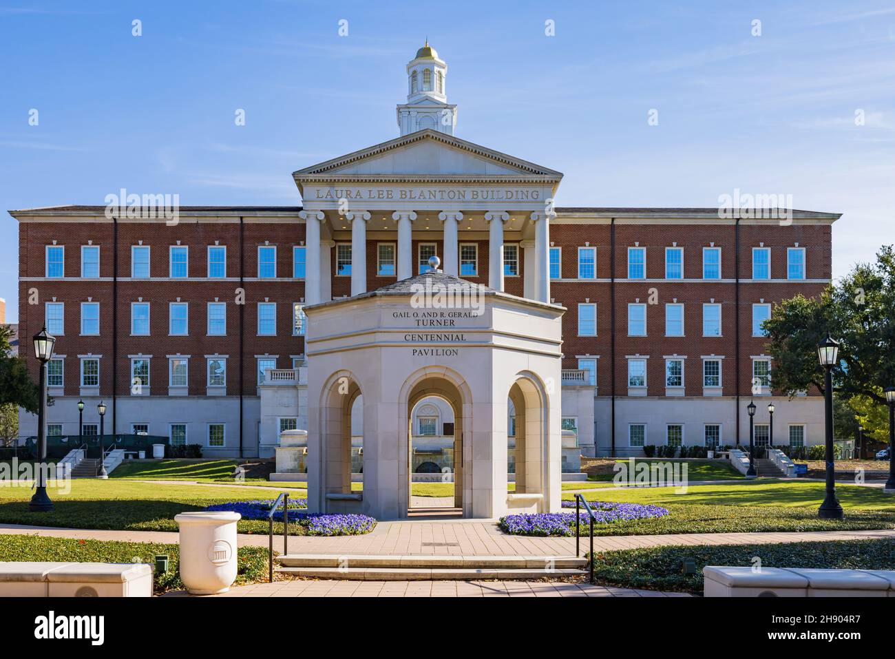 Sonniger Blick auf die Southern Methodist University in Dallas, Texas Stockfoto