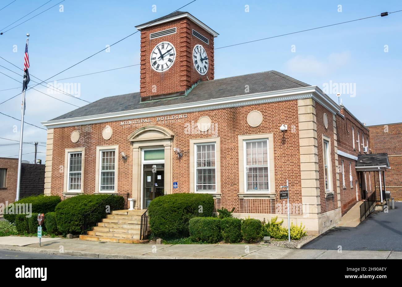 East Stroudsburg, Pennsylvania, Vereinigte Staaten von Amerika – 10. September 2016. East Stroudsburg Municipal Building (Rathaus). Stockfoto
