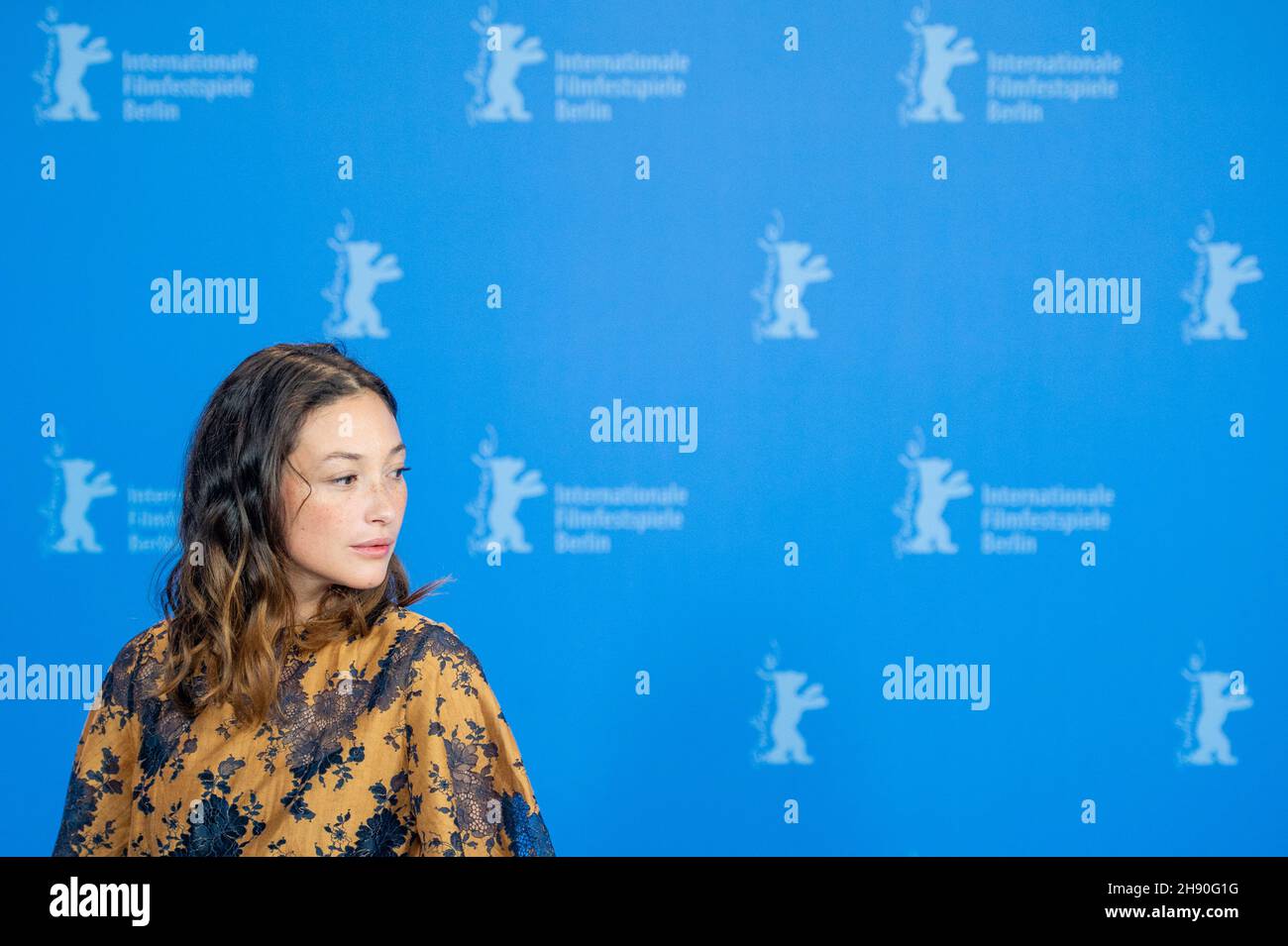 BERLIN, DEUTSCHLAND-Februar 08: Diane Bathen posiert während der Berlinale 69th bei der "Tremors" (Temblores)-Fotoschau Stockfoto