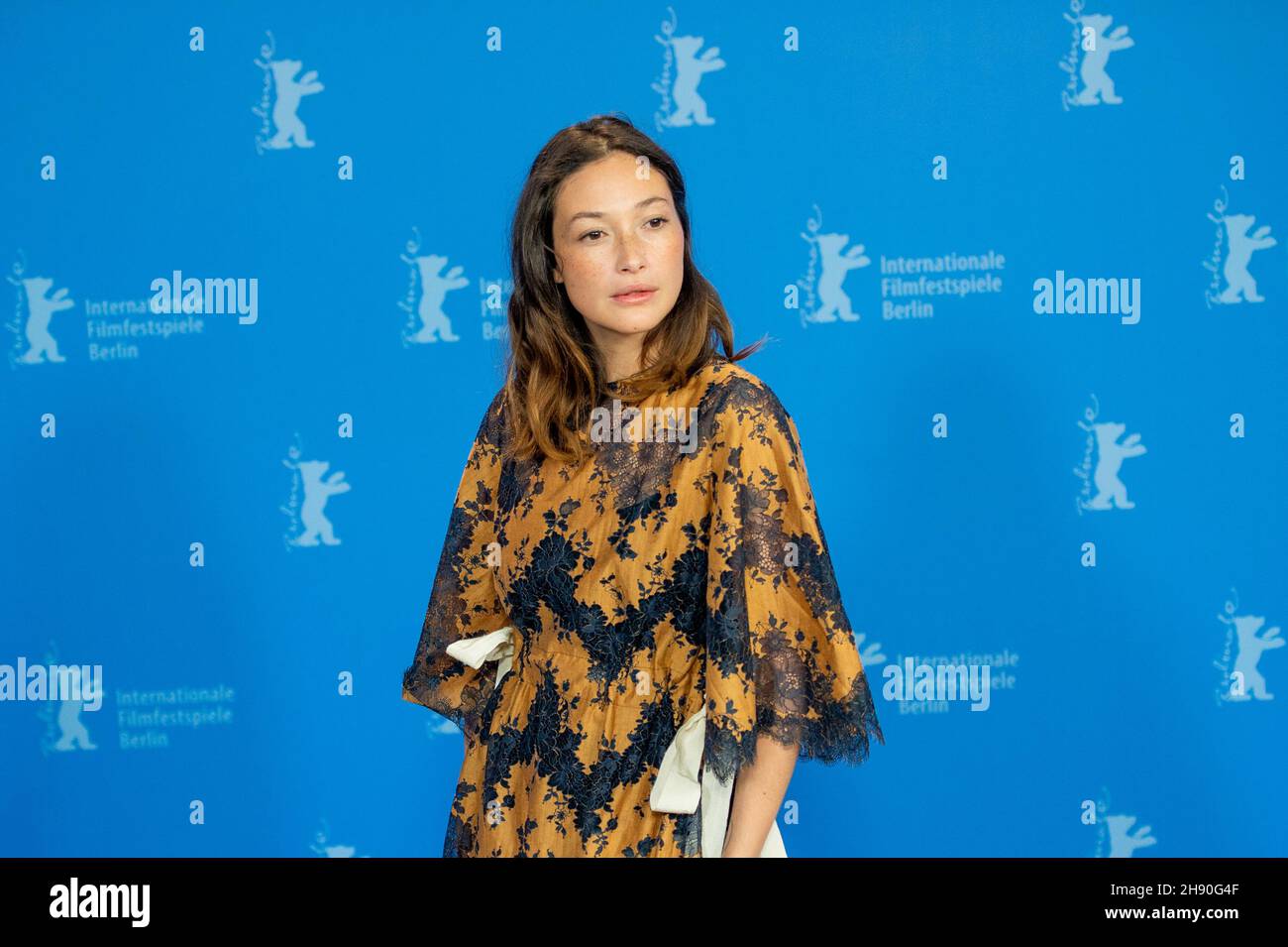 BERLIN, DEUTSCHLAND-Februar 08: Diane Bathen posiert während der Berlinale 69th bei der "Tremors" (Temblores)-Fotoschau Stockfoto