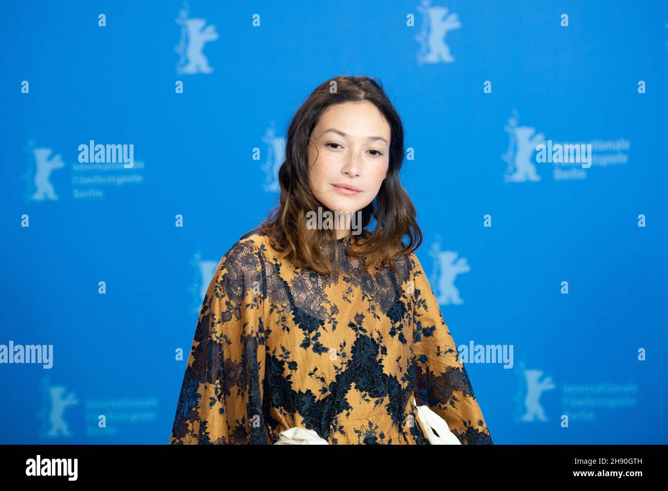 BERLIN, DEUTSCHLAND-Februar 08: Diane Bathen posiert während der Berlinale 69th bei der "Tremors" (Temblores)-Fotoschau Stockfoto