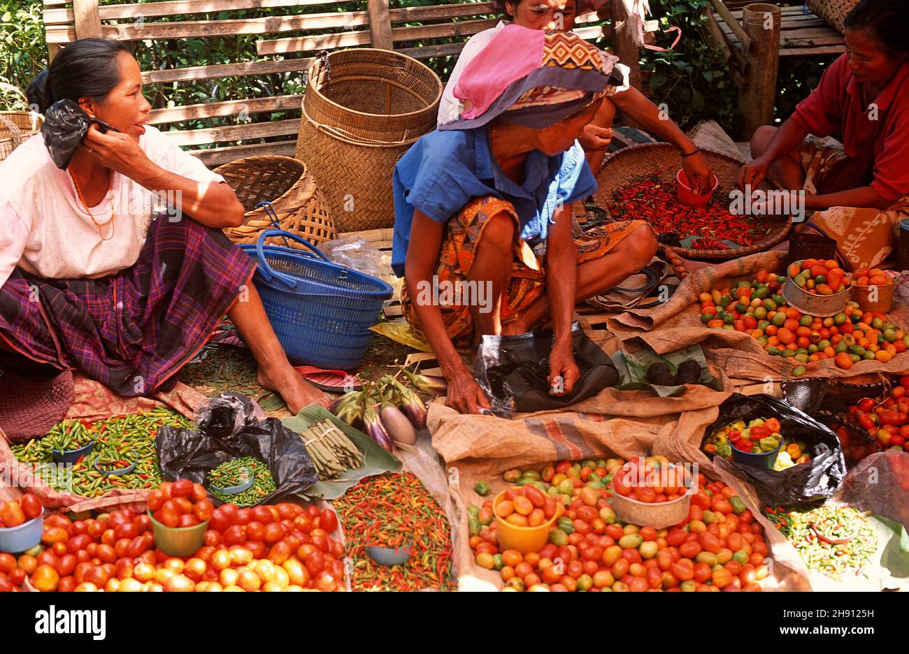 Rantepao-Markt. Tana Toraja, Sulawesi, Indonesien. Stockfoto