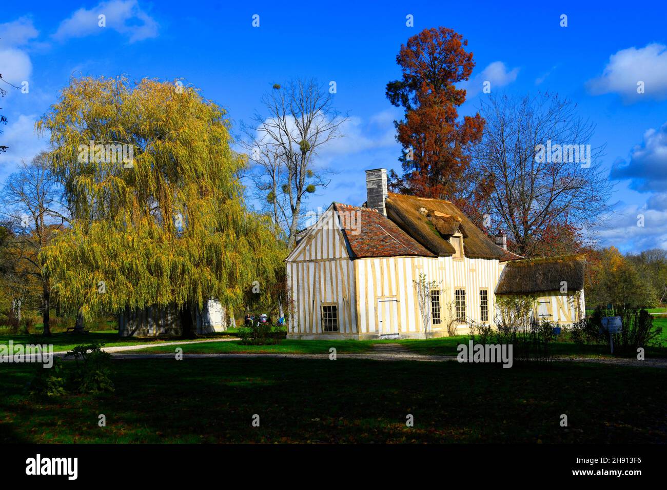 Nel parco del castello di chantilly Fotos und Bildmaterial in hoher