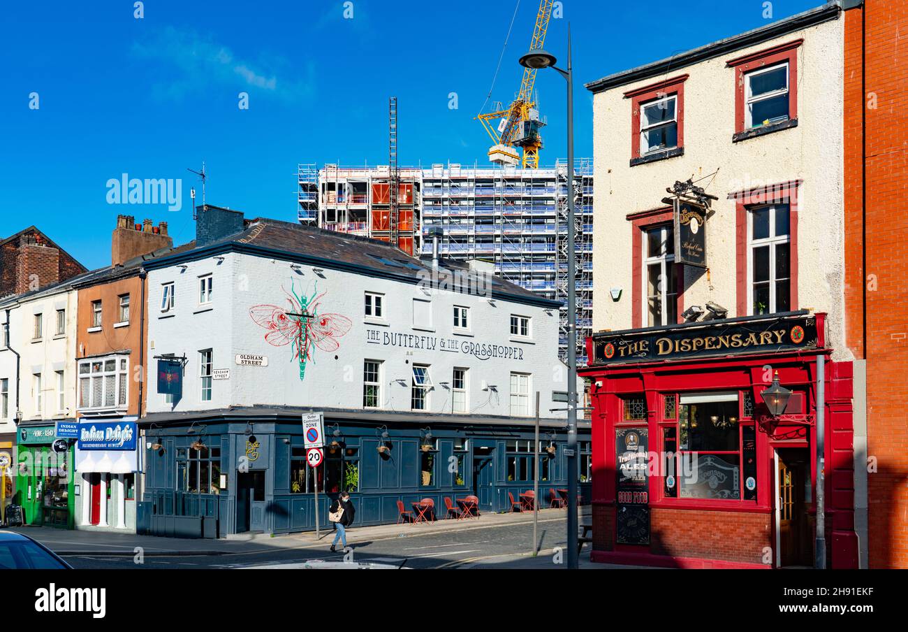 The Butterfly and Grasshopper Pub, Renshaw St, Liverpool. Aufnahme im Oktober 2021. Stockfoto