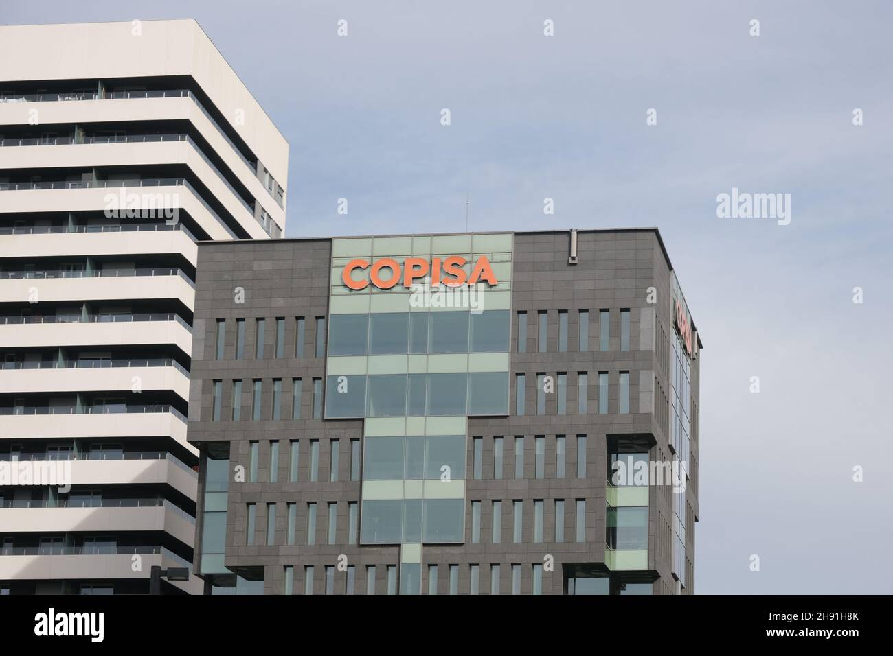 Barcelona, Spanien - 5. November 2021: COPISA-Firmenzeichen, illustrative redaktionelle Verwendung. Stockfoto