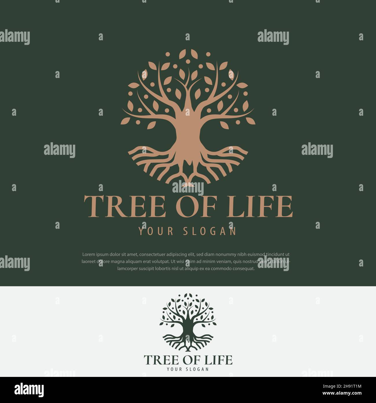 Family Tree of Life Logo Design Vektor Illustration, Symbol, Symbol Illustration Stock Vektor