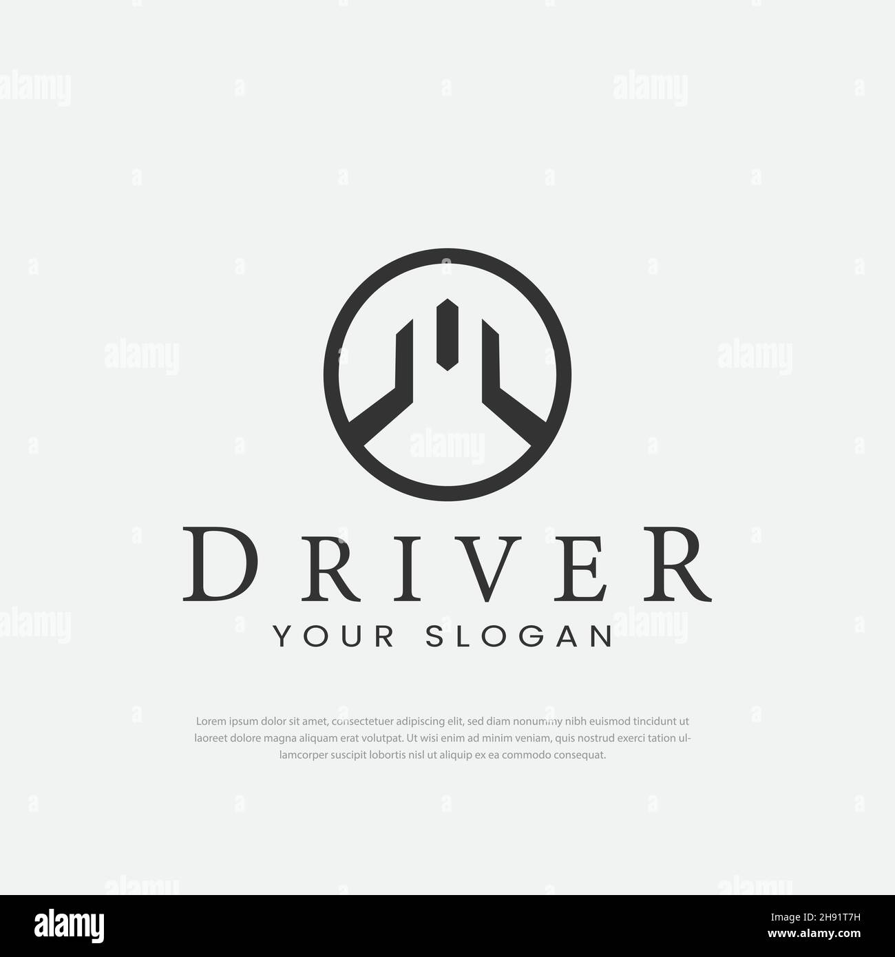 Driver Service Logo Vorlage Vektor Illustration, Emblem, Concept Design, Creative Symbol, Symbol Stock Vektor
