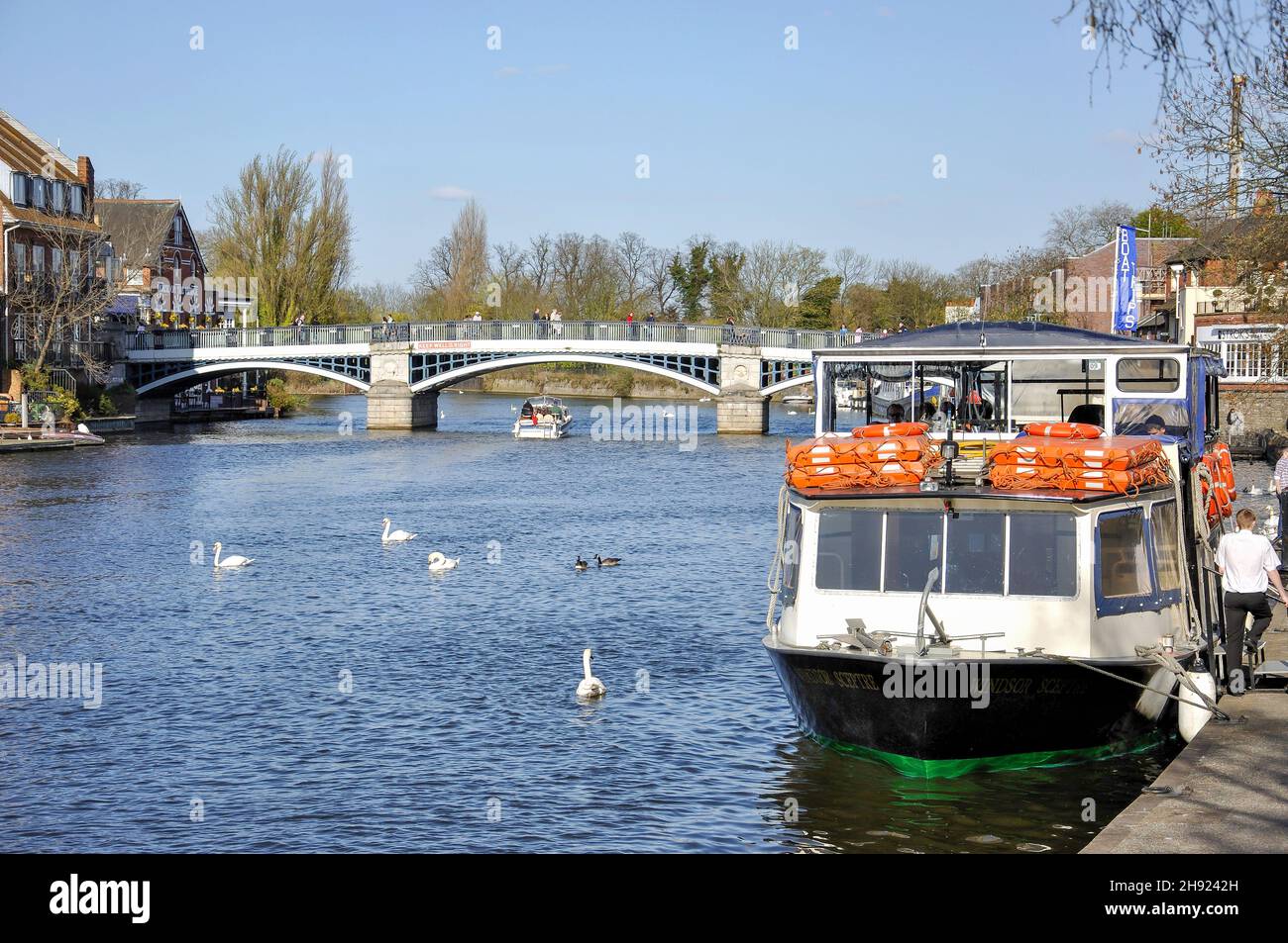 Bootstour auf der Themse, Themse, Windsor, Barkshire, England, Vereinigtes Königreich Stockfoto